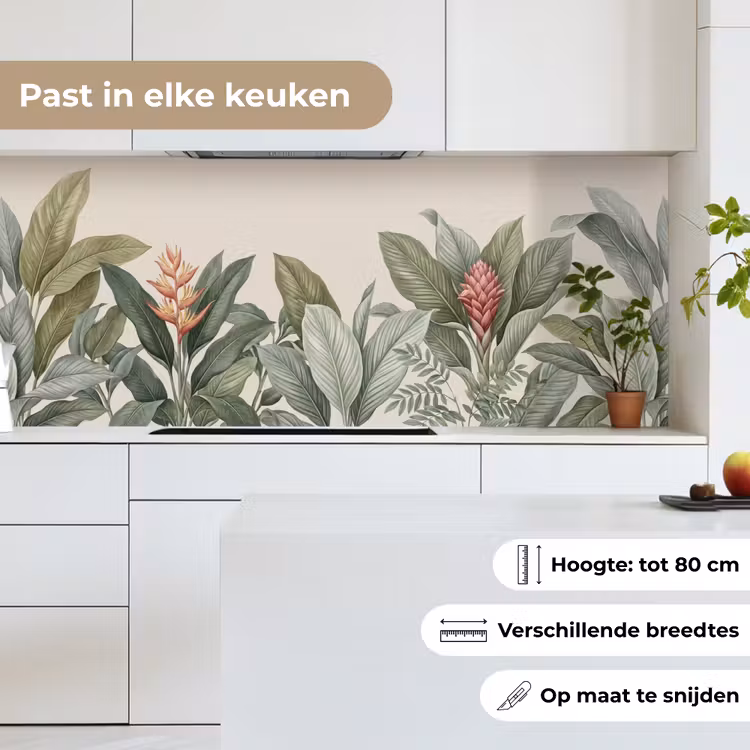 Keuken achterwand - Tropisch - Planten - Modern - Groen — 7