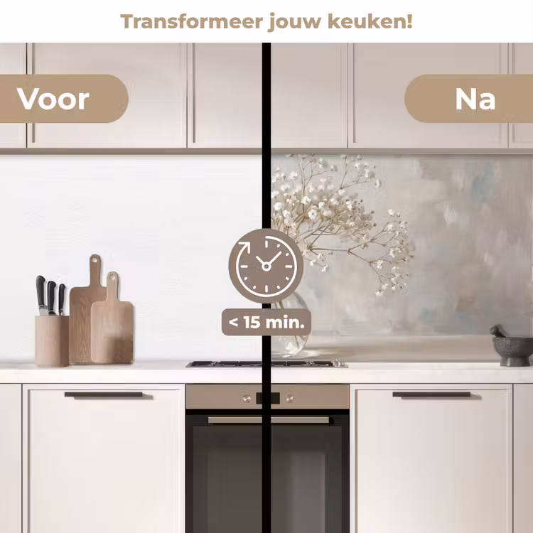 Keuken achterwand - Vaas - Gipskruid - Wit — 3