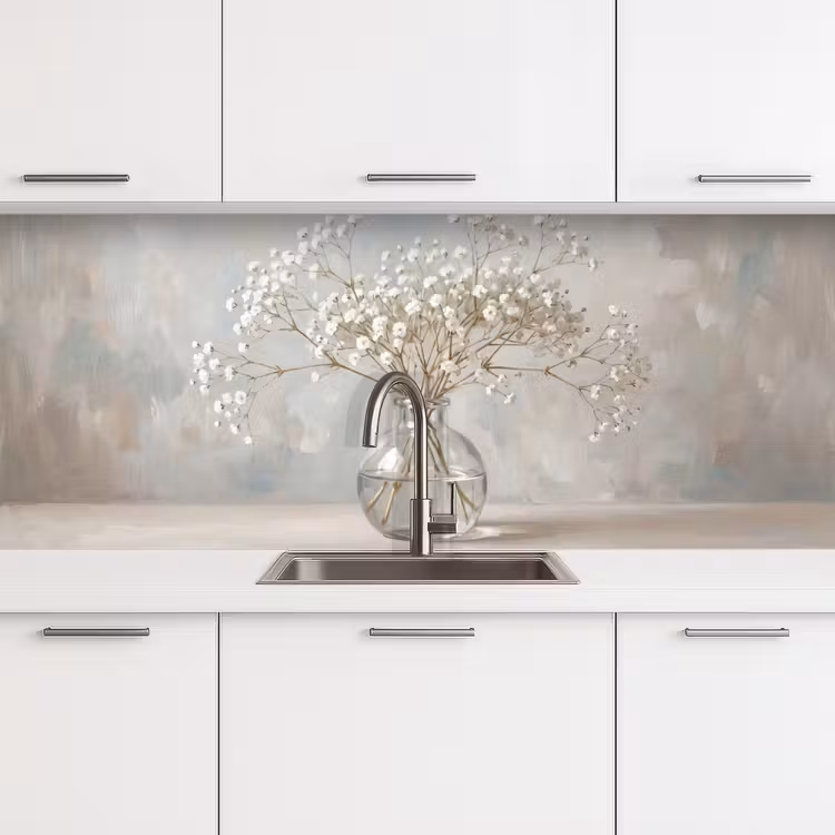 Keuken achterwand - Vaas - Gipskruid - Wit — 4