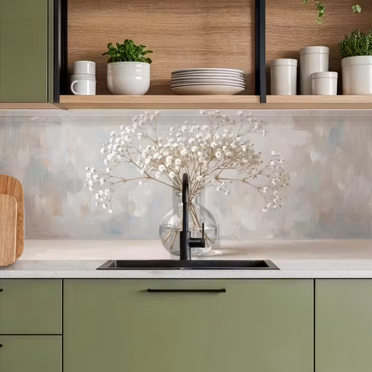 Keuken achterwand - Vaas - Gipskruid - Wit — 8