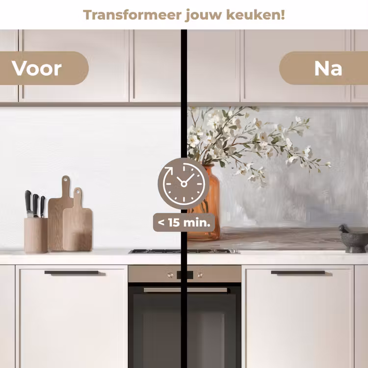 Keuken achterwand - Vazen - Bloemen - Oranje — 3