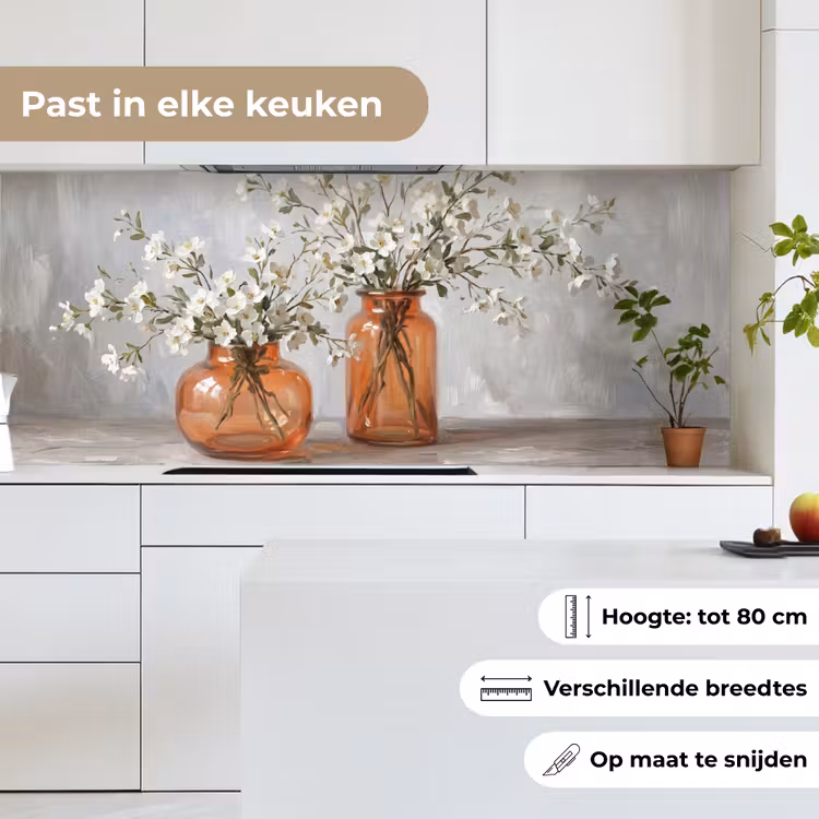 Keuken achterwand - Vazen - Bloemen - Oranje — 7