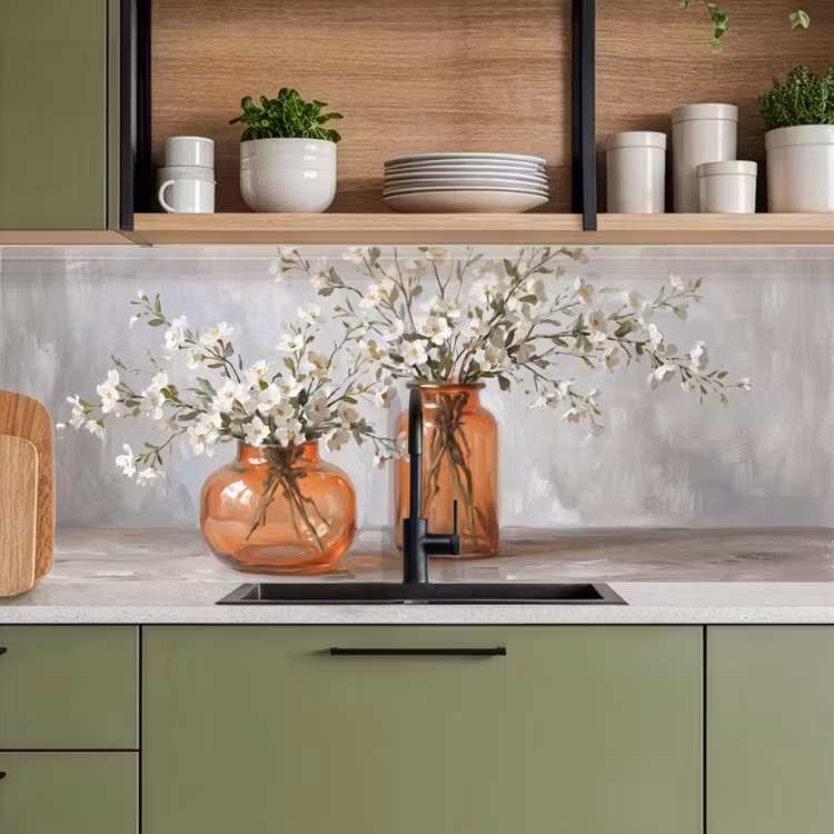 Keuken achterwand - Vazen - Bloemen - Oranje — 8