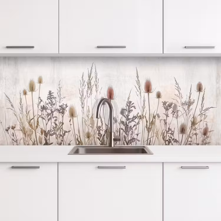 Keuken achterwand - Weidebloemen - Design - Sepia — 4