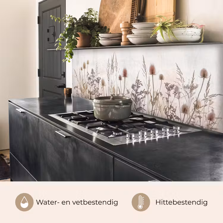 Keuken achterwand - Weidebloemen - Design - Sepia — 5