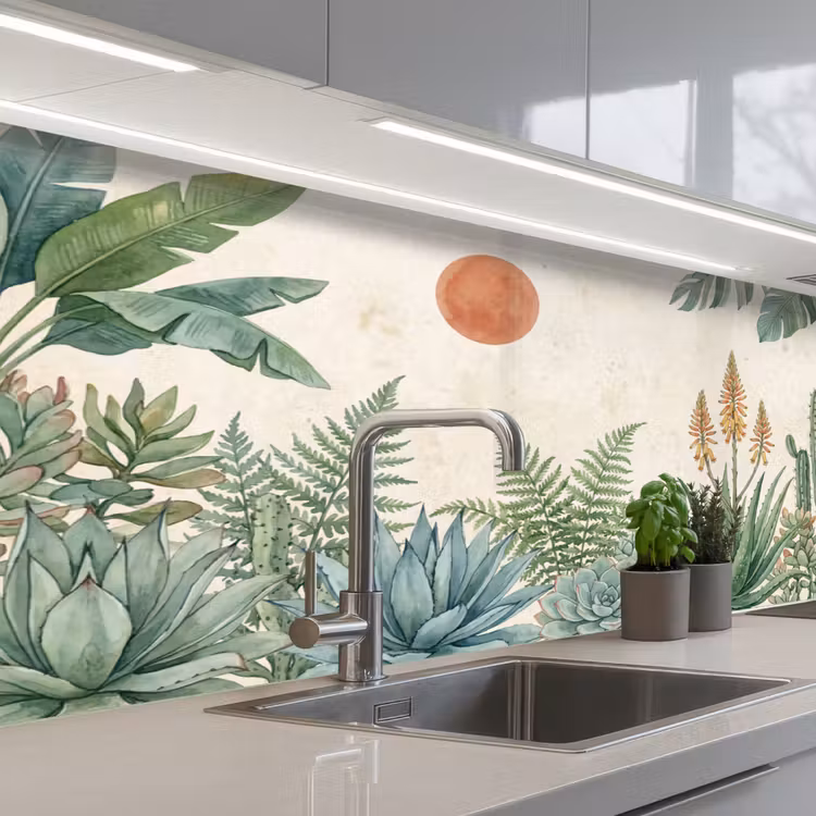 Keuken achterwand - Woestijn - Planten - Groen — 2