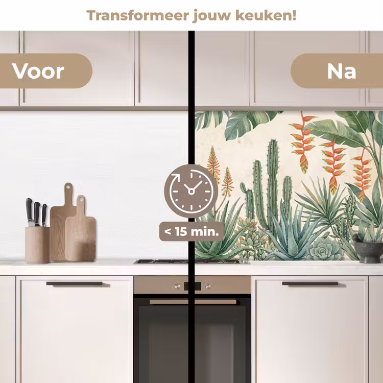 Keuken achterwand - Woestijn - Planten - Groen — 3