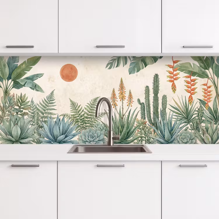 Keuken achterwand - Woestijn - Planten - Groen — 4