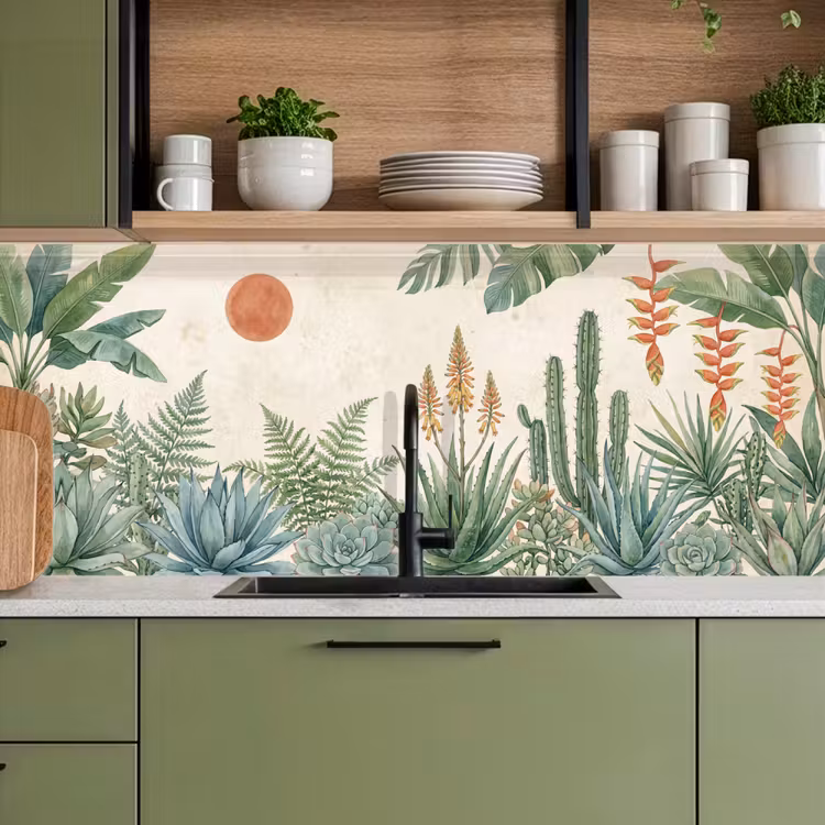 Keuken achterwand - Woestijn - Planten - Groen — 8