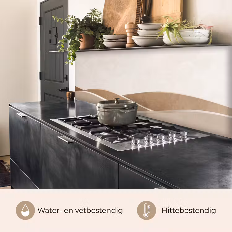 Keuken achterwand - Abstract - Golven - Modern - Beige — 5