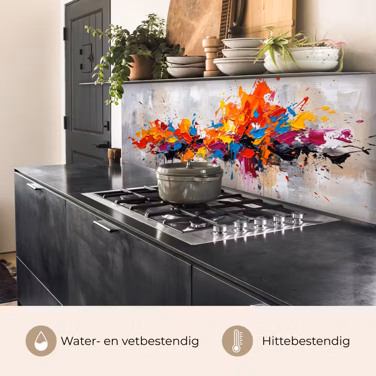 Keuken achterwand - Abstract - Schilderij - Kleurrijk - Dynamisch — 5
