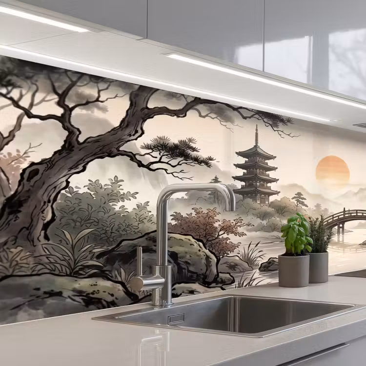 Keuken achterwand - Azië - Landschap - Kleurrijk — 2