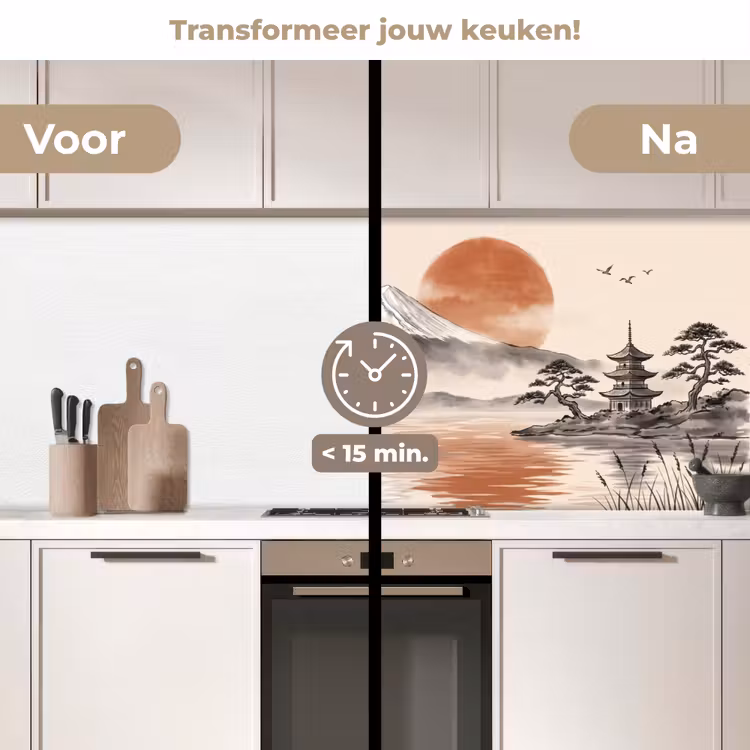 Keuken achterwand - Bergtop - Meer - Bloesem — 3