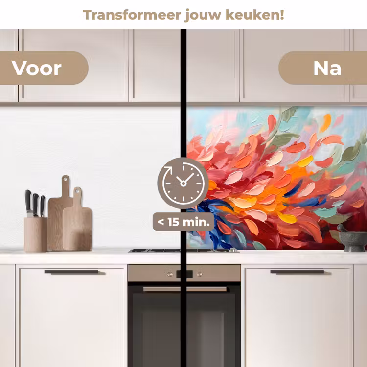 Keuken achterwand - Bloemen - Abstract - Kunst - Modern — 3