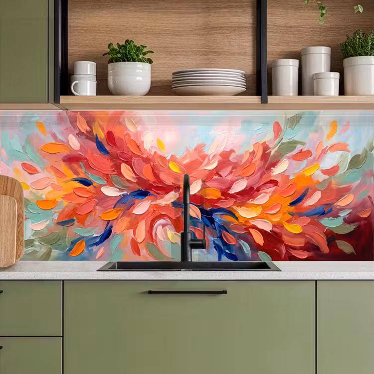 Keuken achterwand - Bloemen - Abstract - Kunst - Modern — 8