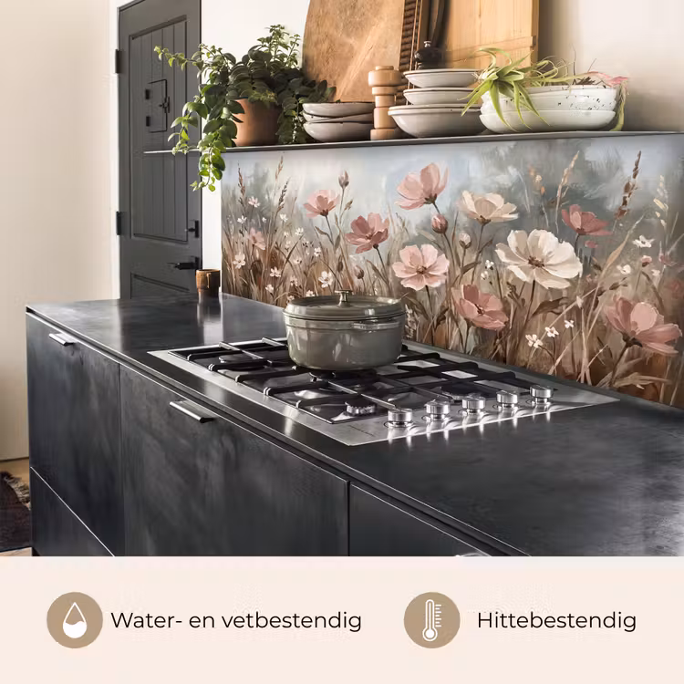 Keuken achterwand - Bloemen - Botanisch - Schilderij - Pastel - Rustiek — 5