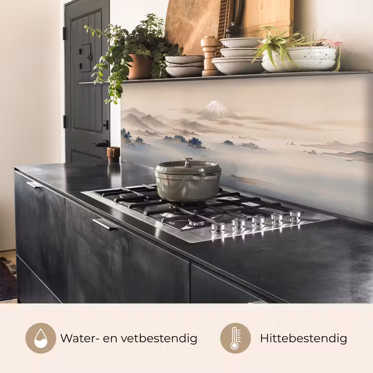 Keuken achterwand - Japans - Landschap - Beige — 5