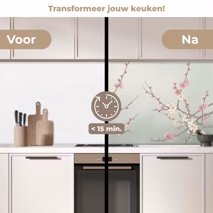 Keuken achterwand - Kersen - Bloesem - Groen — 3