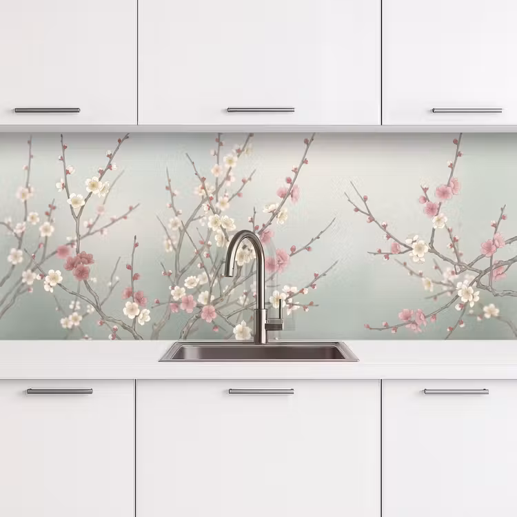 Keuken achterwand - Kersen - Bloesem - Groen — 4