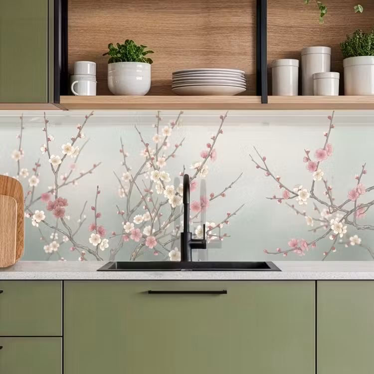 Keuken achterwand - Kersen - Bloesem - Groen — 8
