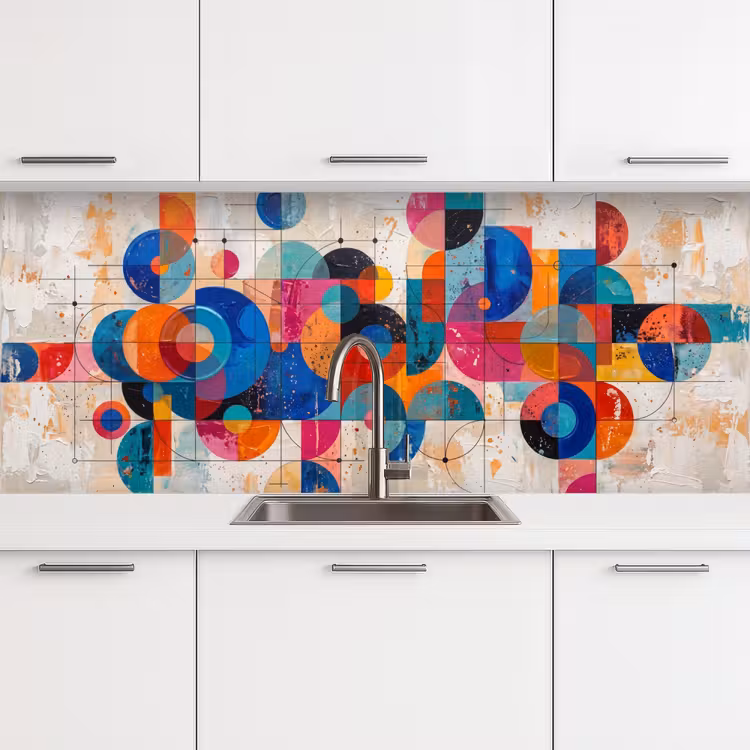 Keuken achterwand - Kunst - Geometrisch - Abstract - Kleurrijk — 4