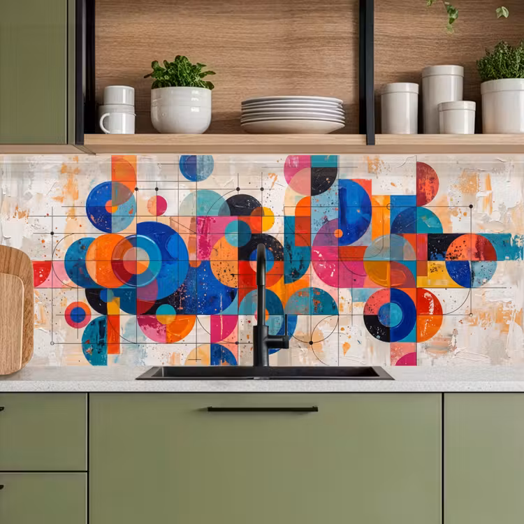 Keuken achterwand - Kunst - Geometrisch - Abstract - Kleurrijk — 8