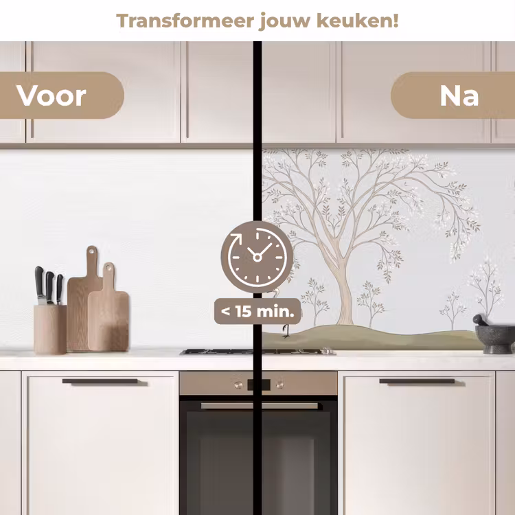 Keuken achterwand - Minimalistisch - Kraanvogels - Blauw — 3