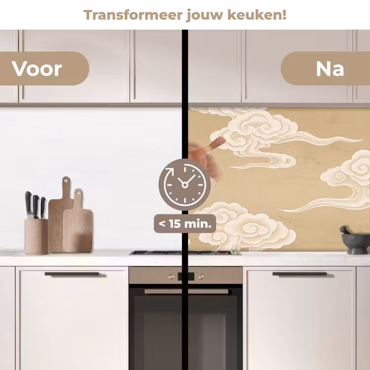 Keuken achterwand - Vogels - Vliegen - Beige — 3
