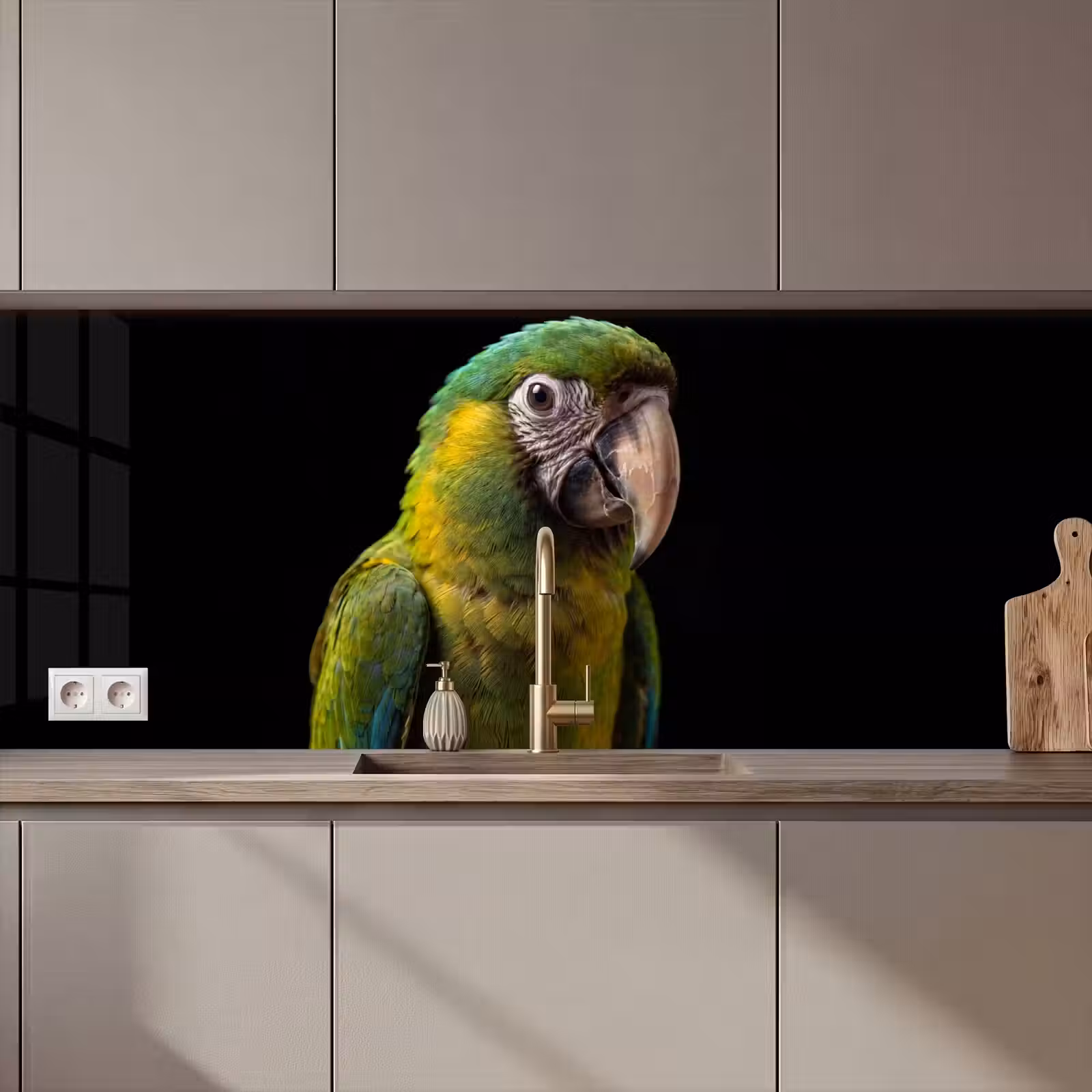 Keuken achterwand - Ara - Portret - Groen — 1