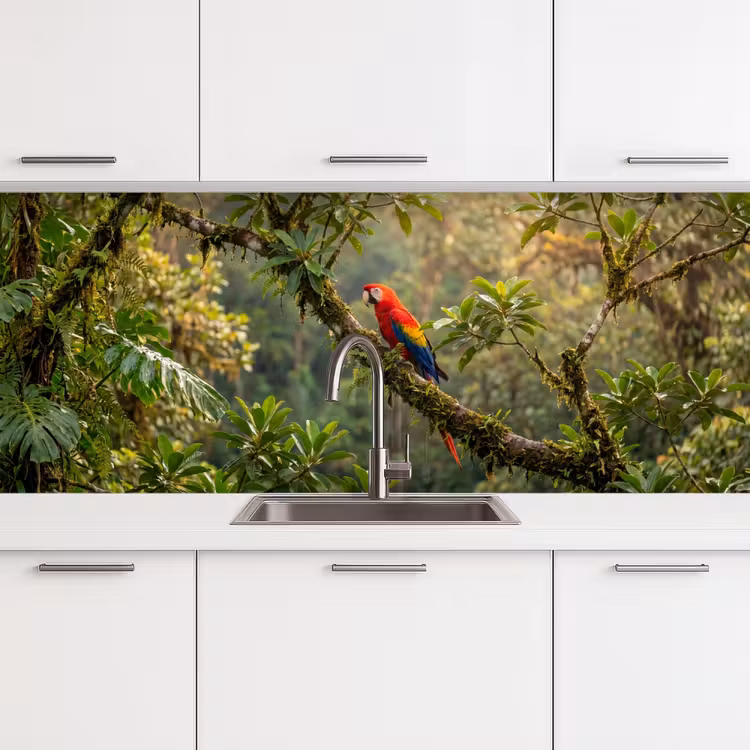 Keuken achterwand - Ara - Jungle - Rood — 4