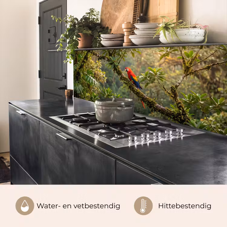 Keuken achterwand - Ara - Jungle - Rood — 5