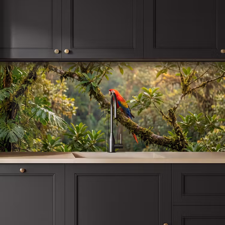 Keuken achterwand - Ara - Jungle - Rood — 6