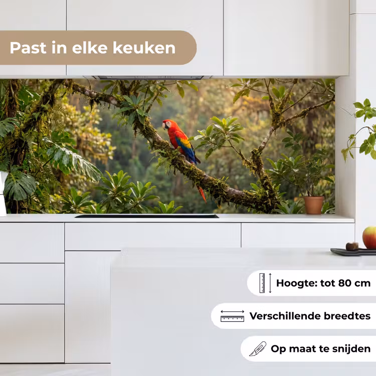 Keuken achterwand - Ara - Jungle - Rood — 7