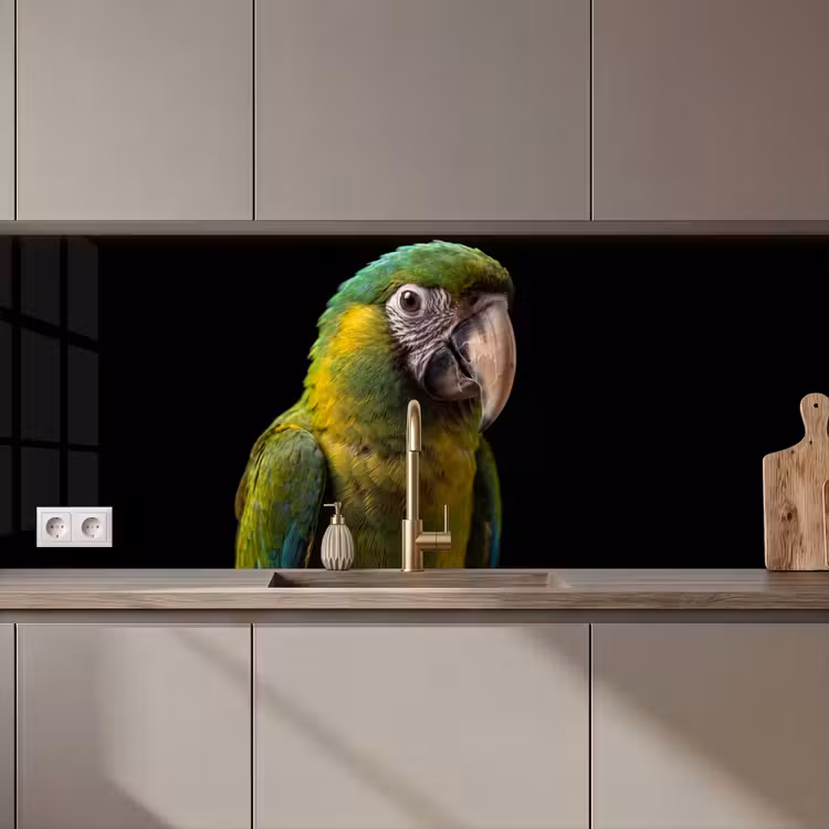 Keuken achterwand - Ara - Portret - Groen — 1
