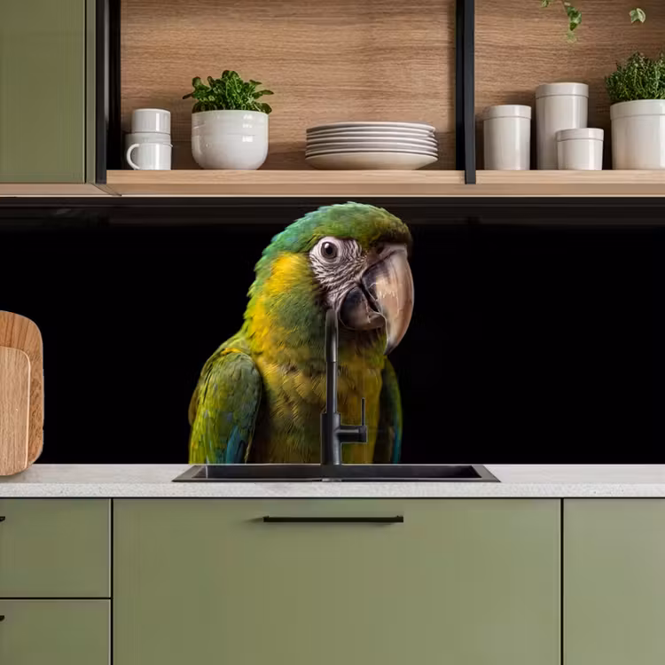 Keuken achterwand - Ara - Portret - Groen — 8