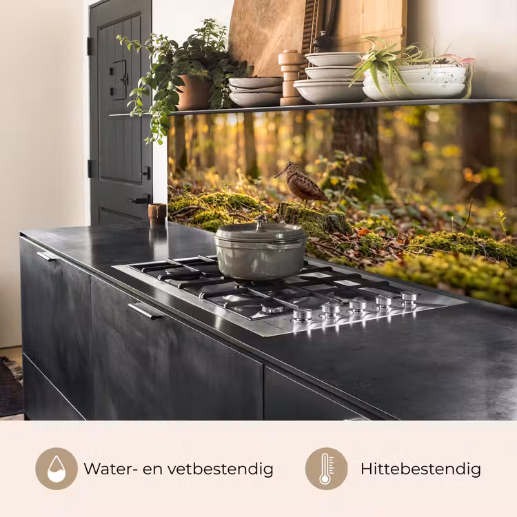 Keuken achterwand - Houtsnip - Bos - Bladeren - Herfst - Gecamoufleerd — 5