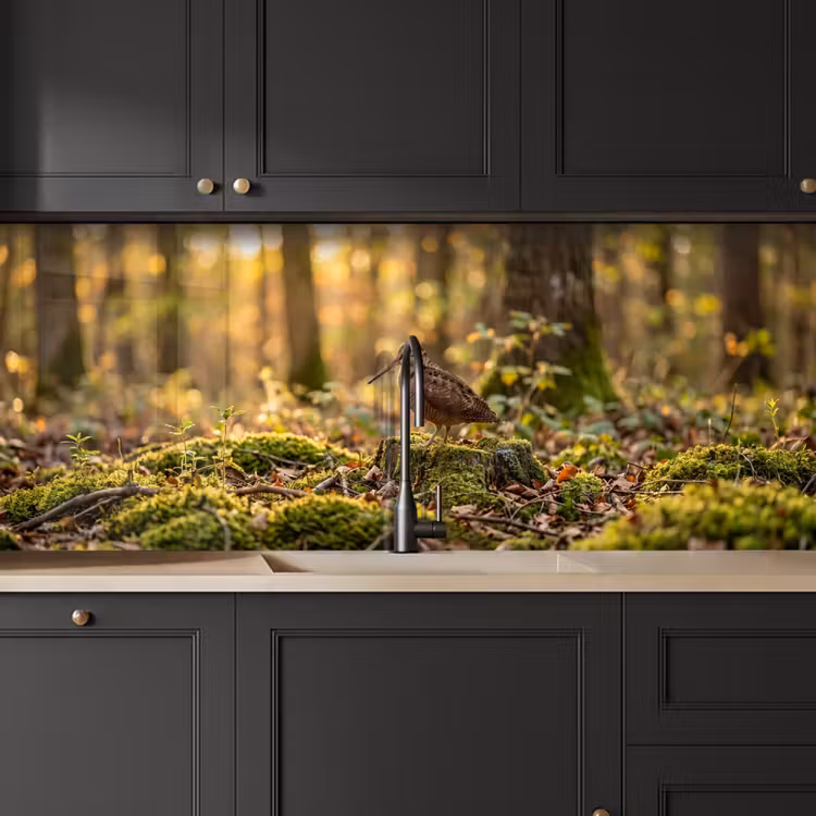 Keuken achterwand - Houtsnip - Bos - Bladeren - Herfst - Gecamoufleerd — 6