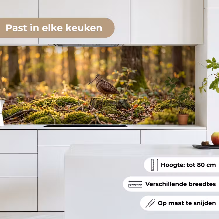 Keuken achterwand - Houtsnip - Bos - Bladeren - Herfst - Gecamoufleerd — 7