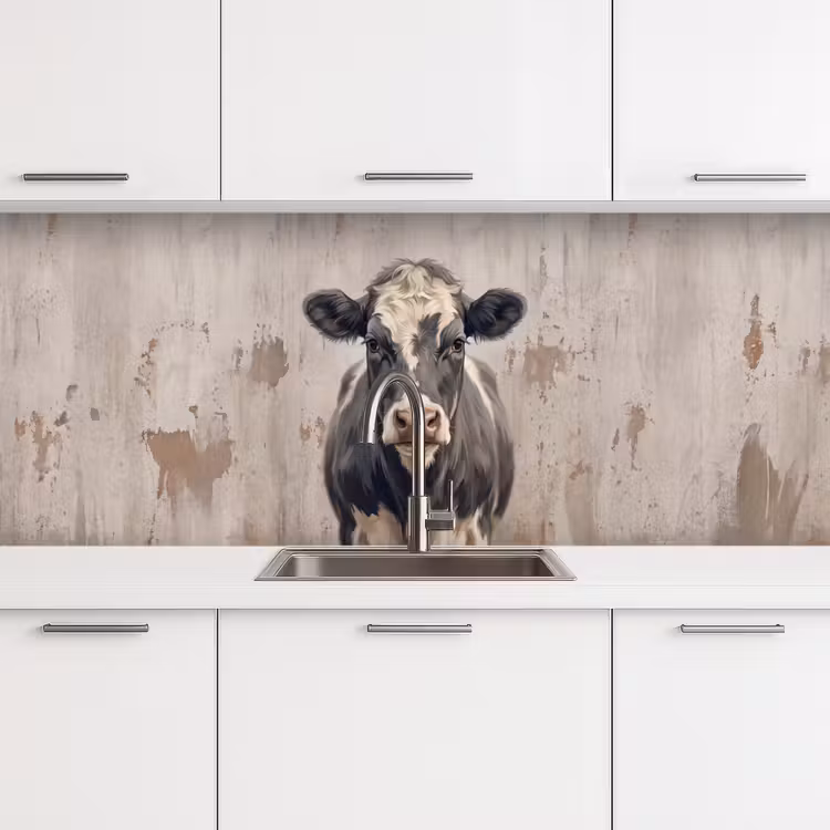Keuken achterwand - Koe - Portret - Dieren - Modern — 4