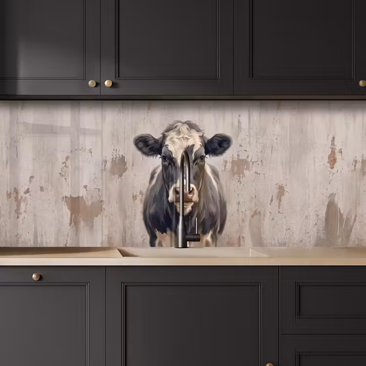 Keuken achterwand - Koe - Portret - Dieren - Modern — 6