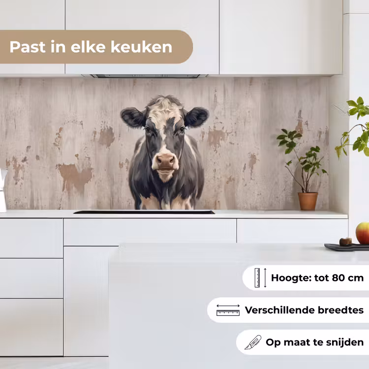 Keuken achterwand - Koe - Portret - Dieren - Modern — 7