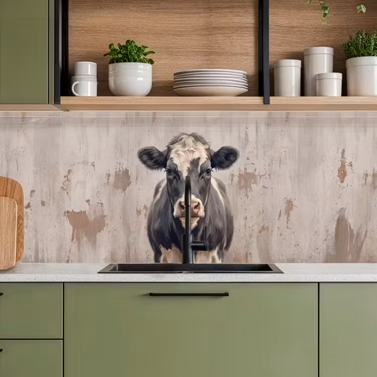 Keuken achterwand - Koe - Portret - Dieren - Modern — 8