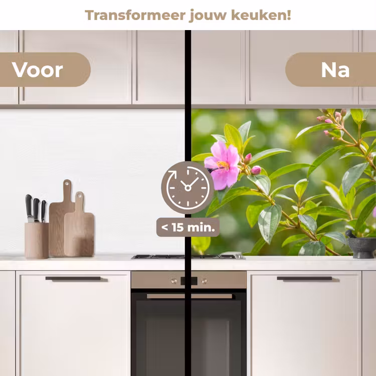 Keuken achterwand - Kolibrie - Bloem - Natuur - Groen — 3