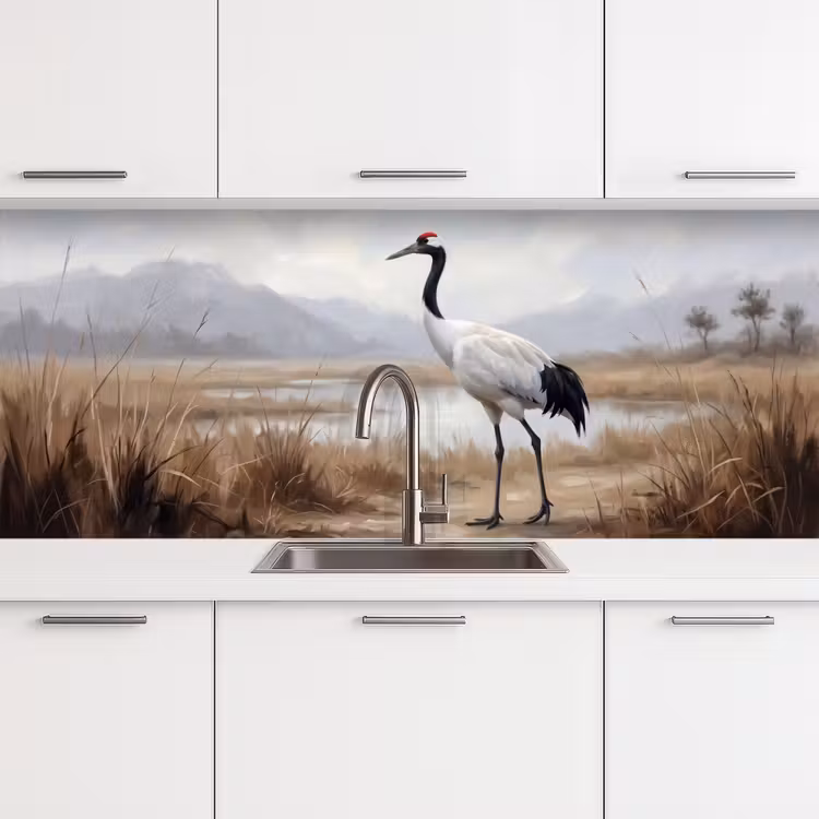 Keuken achterwand - Kraanvogel - Natuur - Realistisch — 4