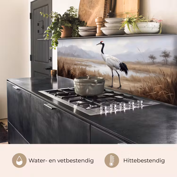 Keuken achterwand - Kraanvogel - Natuur - Realistisch — 5