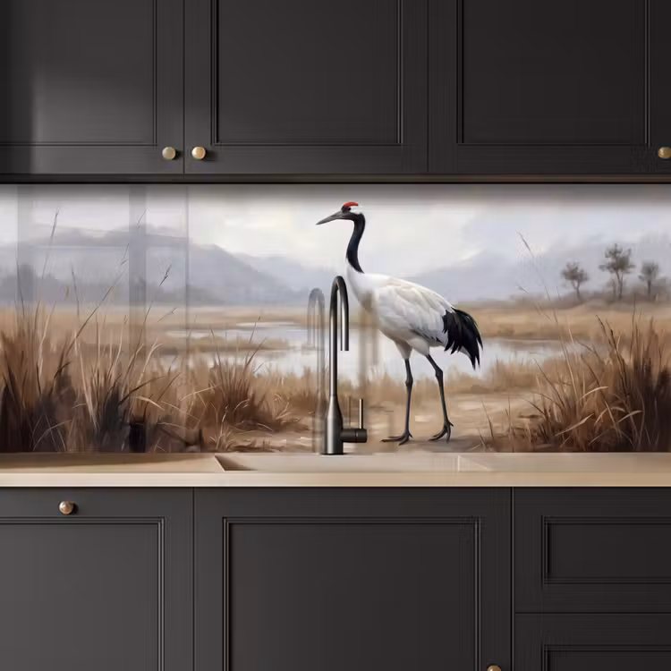 Keuken achterwand - Kraanvogel - Natuur - Realistisch — 6
