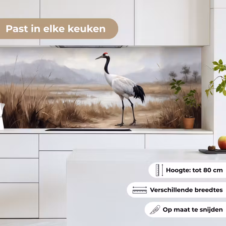 Keuken achterwand - Kraanvogel - Natuur - Realistisch — 7