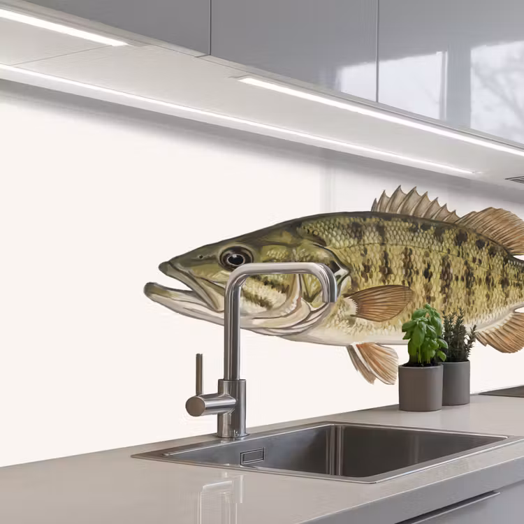 Keuken achterwand - Vissen - Natuur - Vintage — 2