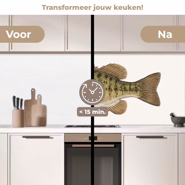 Keuken achterwand - Vissen - Natuur - Vintage — 3