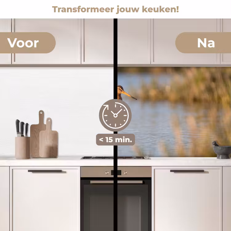 Keuken achterwand - Vogel - Steltloper - Water - Natuur — 3